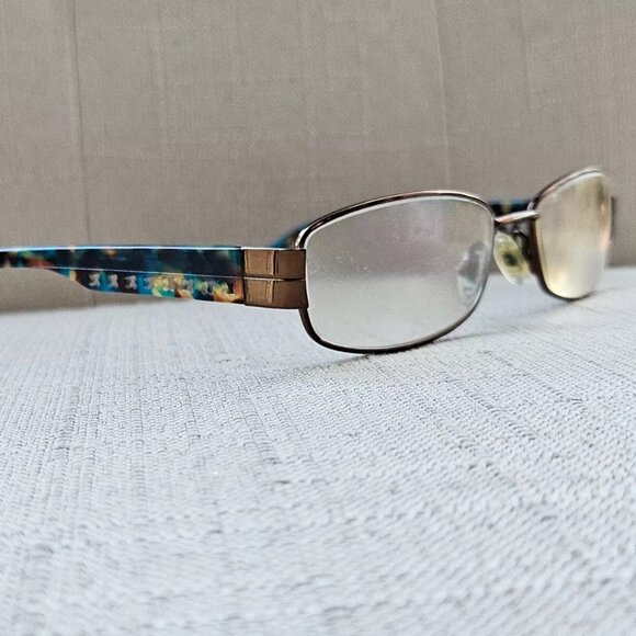 Liz Claiborne Women Glasses Frame Blue Bronze Tone Eyeglasses L392 ORX3 - Picture 1 of 12